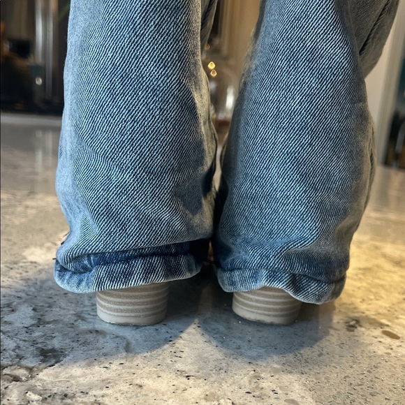 Steve Madden MADDEN Denim Blue and White Boots Ankle Booties Size 7 - Picture 6 of 11